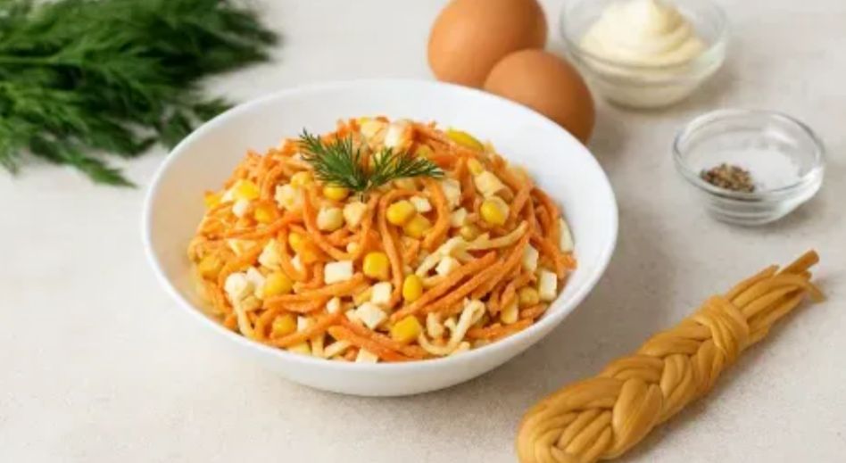 Объеденье за считанные минуты: салат с сыром «Косичка», который покорит ваш стол