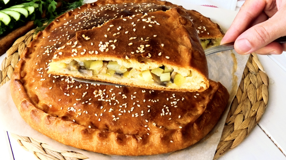 Пирог с картошкой и грибами как спокойное открытие вкуса