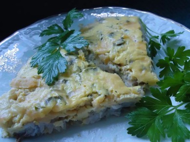 Рыбное филе с сырным омлетом: просто, вкусно и эффектно