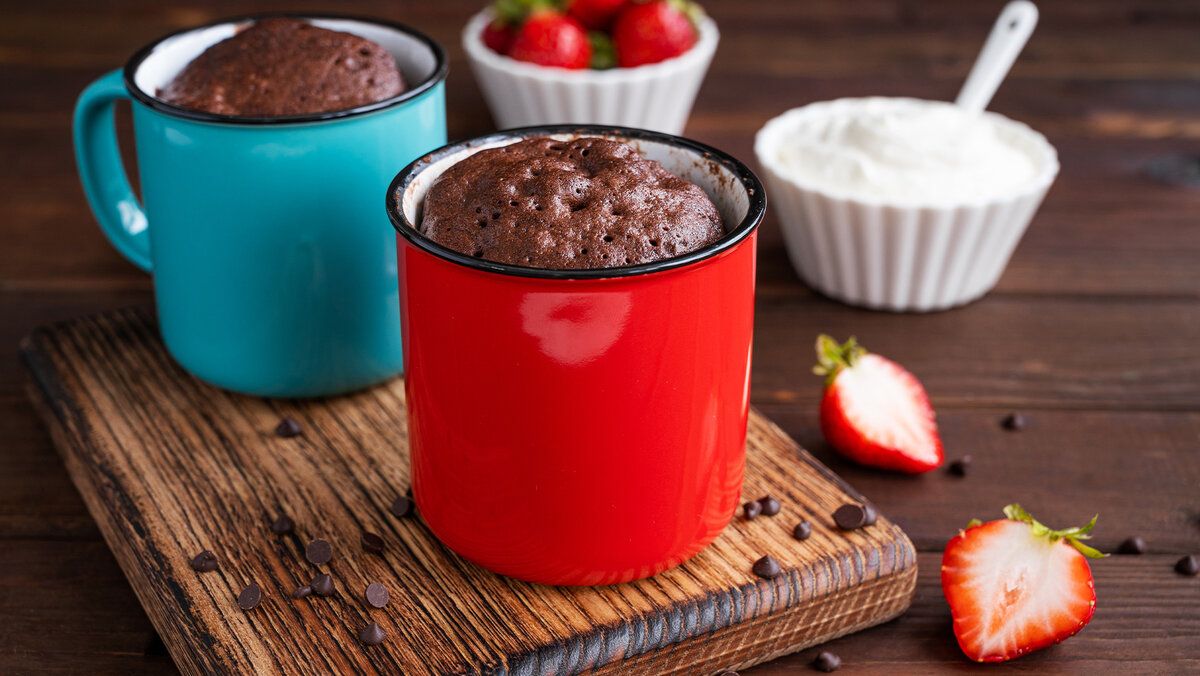 Шоколадный кекс в кружке: быстро и вкусно