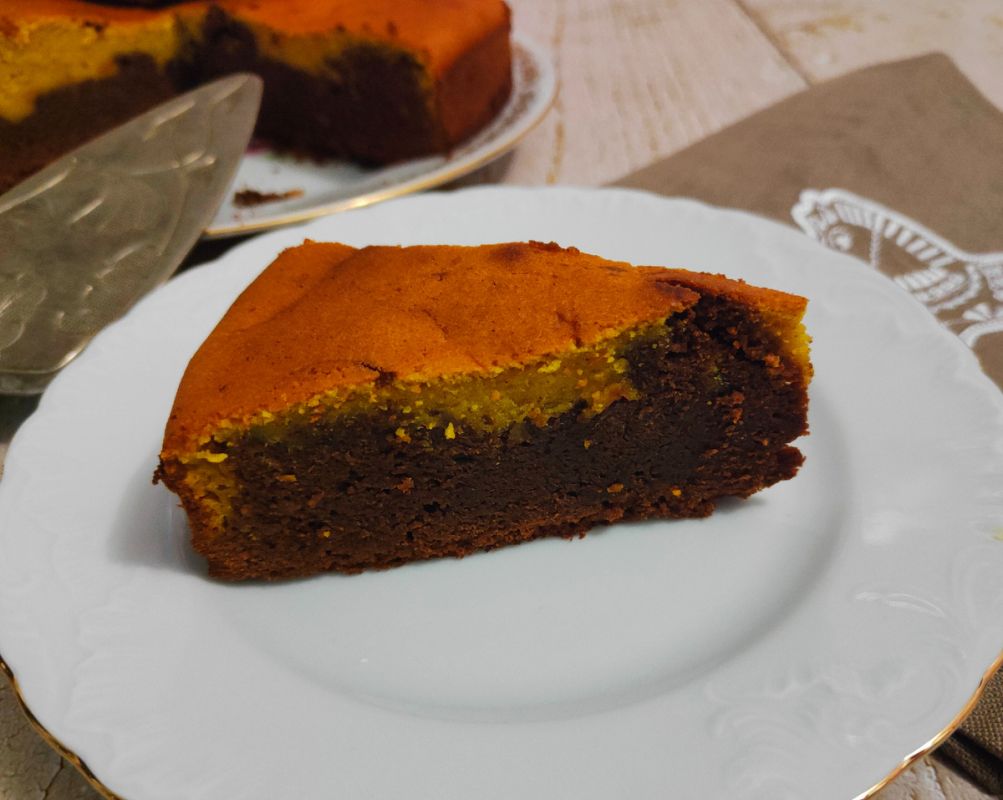 Шоколадно-тыквенный брауни