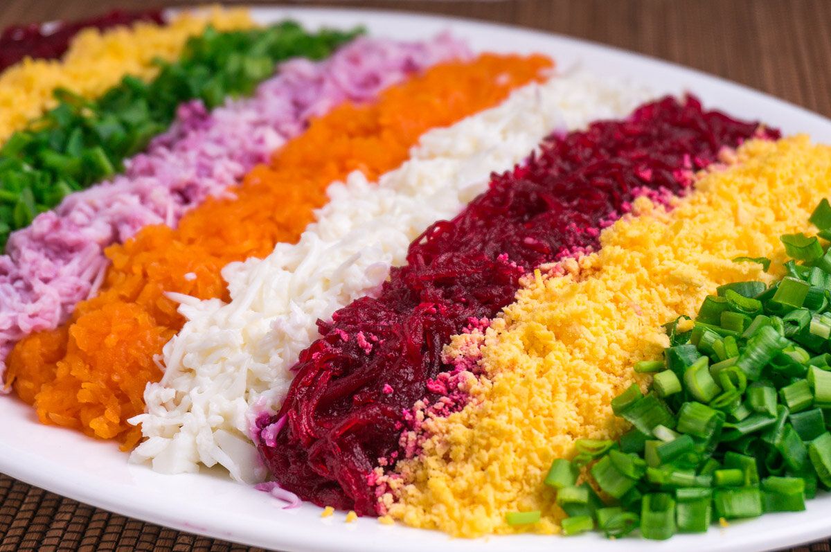 Салат радуга: яркий акцент на ваш праздничный стол