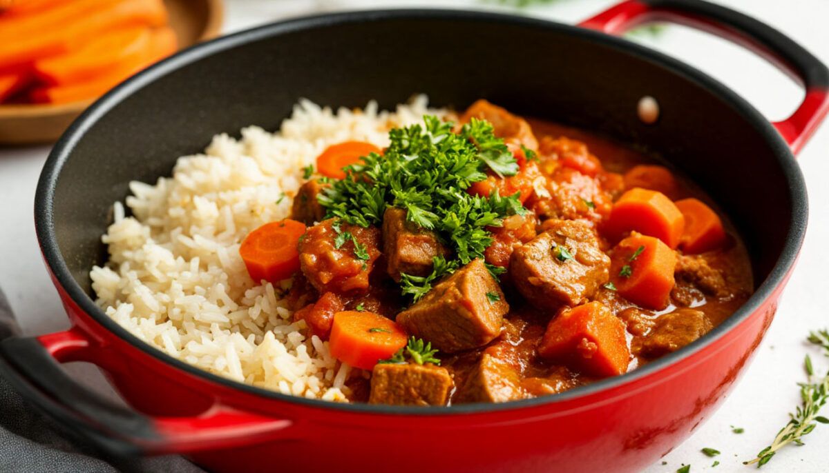 Как приготовить рис с тушенкой на сковороде