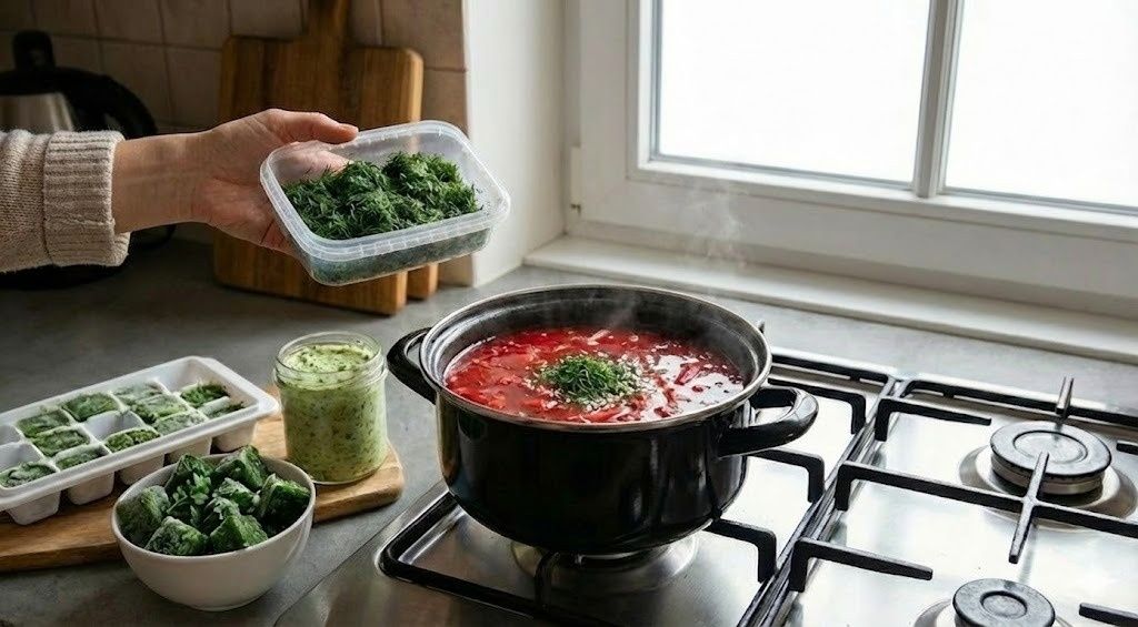 Как правильно использовать замороженную зелень зимой