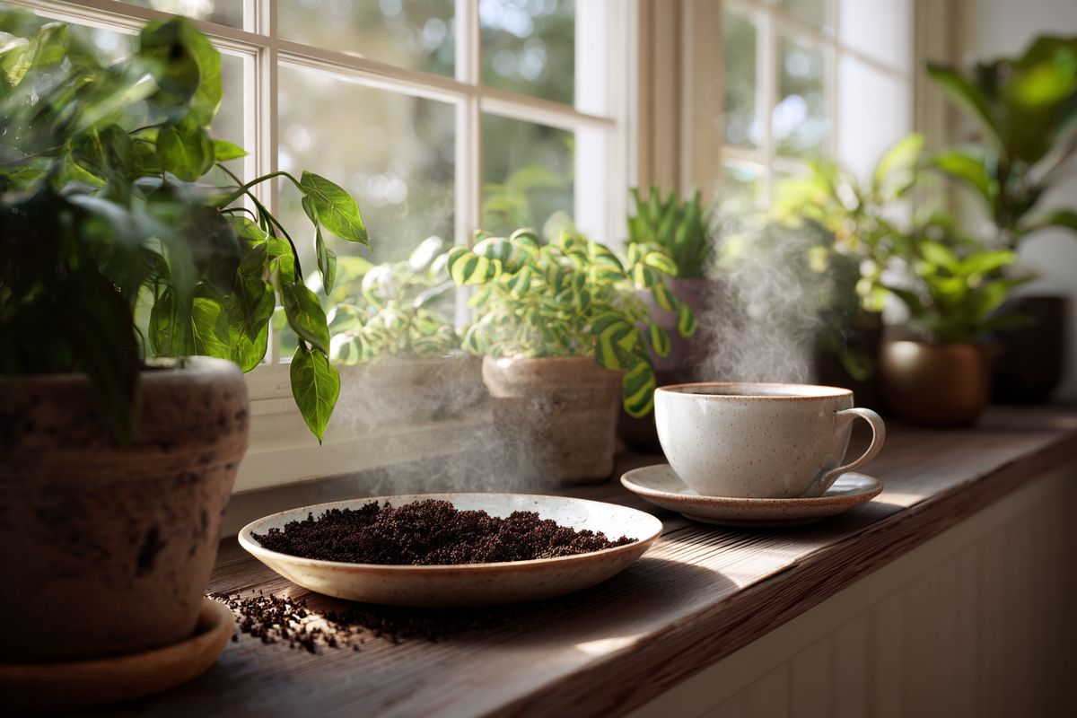 Кофейный жмых как незаменимое удобрение для домашних растений