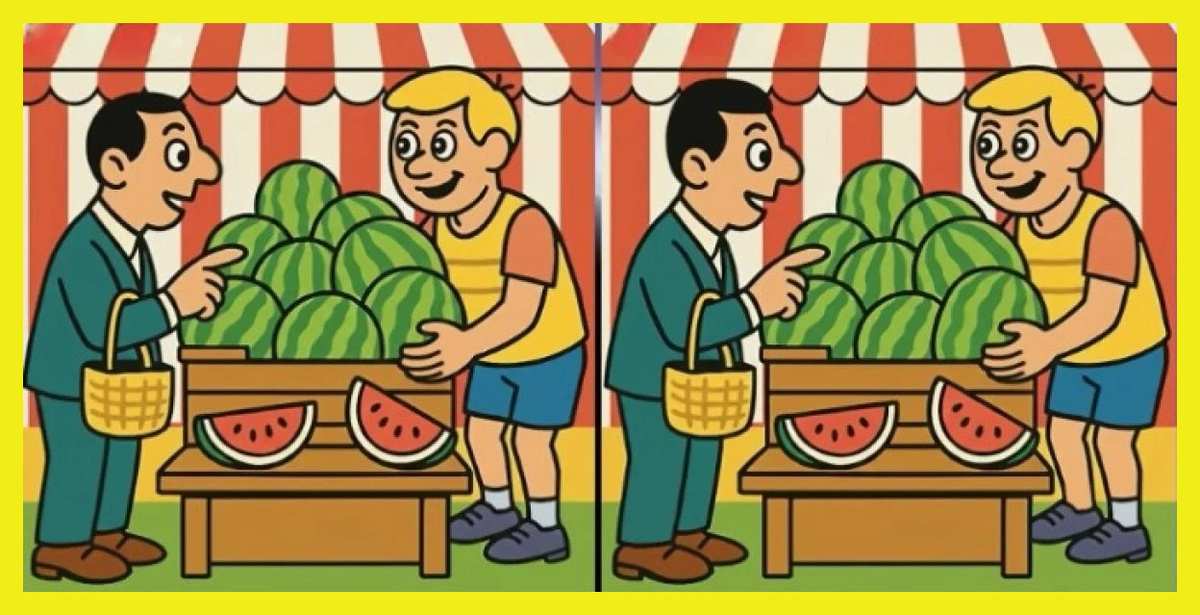 Как быстро находить отличия: проверьте свою внимательность с задачкой на арбузы