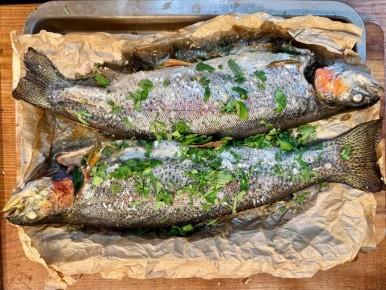 Ароматная форель, запеченная в духовке: рецепт с изюминкой