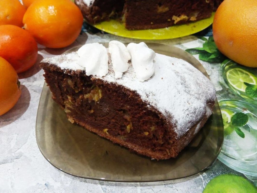 Шоколадный апельсиновый пирог: нежное наслаждение для каждого чая